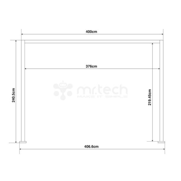 Motorized Alu Louver Pergola with Blinds For Outdoor Patio 3 X 4 Mtr