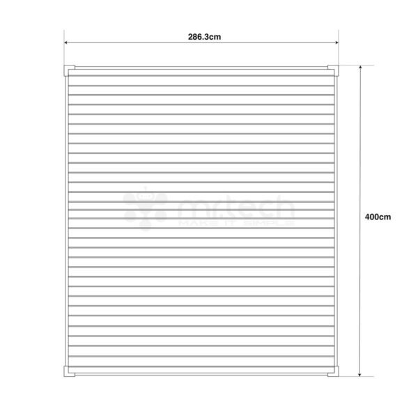 Motorized Alu Louver Pergola with Blinds For Outdoor Patio 3 X 4 Mtr