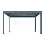 Motorized Alu Louver Pergola with Blinds For Outdoor Patio 3 X 4 Mtr