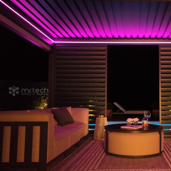 Motorized Alu Louver Pergola with Blinds For Outdoor Patio 3 X 4 Mtr