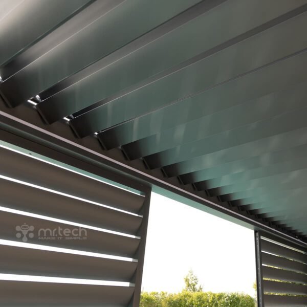 Motorized Alu Louver Pergola with Blinds For Outdoor Patio 3 X 4 Mtr