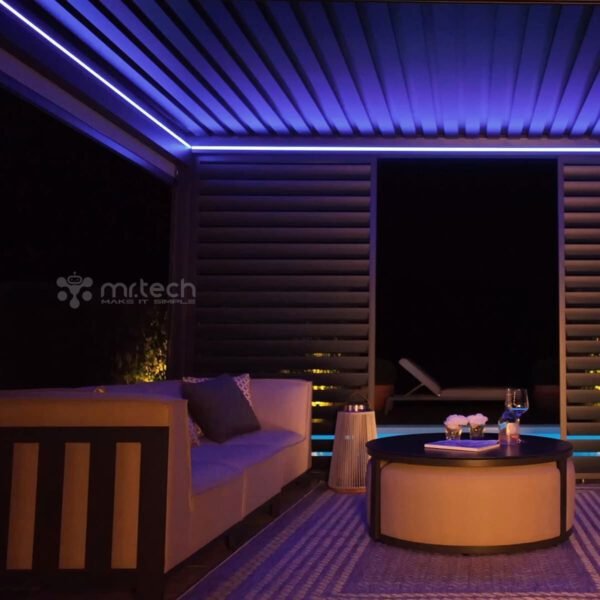 Motorized Alu Louver Pergola with Blinds For Outdoor Patio 3 X 4 Mtr