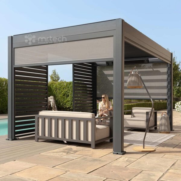 Motorized Alu Louver Pergola with Blinds For Outdoor Patio 3 X 4 Mtr