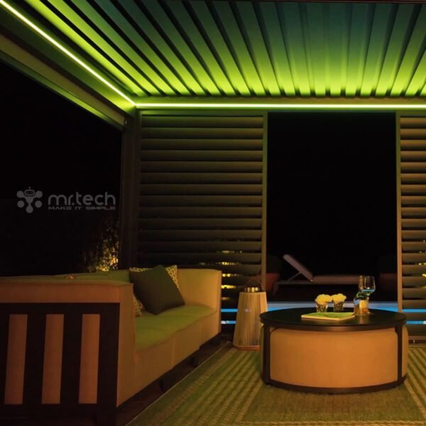 Motorized Alu Louver Pergola with Blinds For Outdoor Patio 3 X 4 Mtr