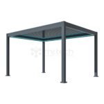 Motorized Alu Louver Pergola with Blinds For Outdoor Patio 3 X 4 Mtr