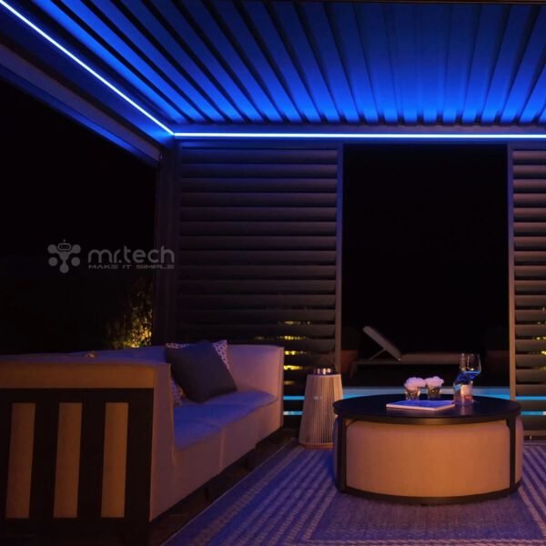 Motorized Alu Louver Pergola with Blinds For Outdoor Patio 3 X 4 Mtr