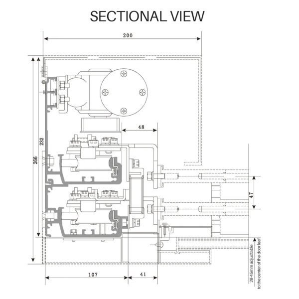 Telescopic Glass Sliding Doors Operator for Residential 8