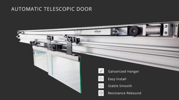 Telescopic Sliding Glass Door System With Electric Sensor