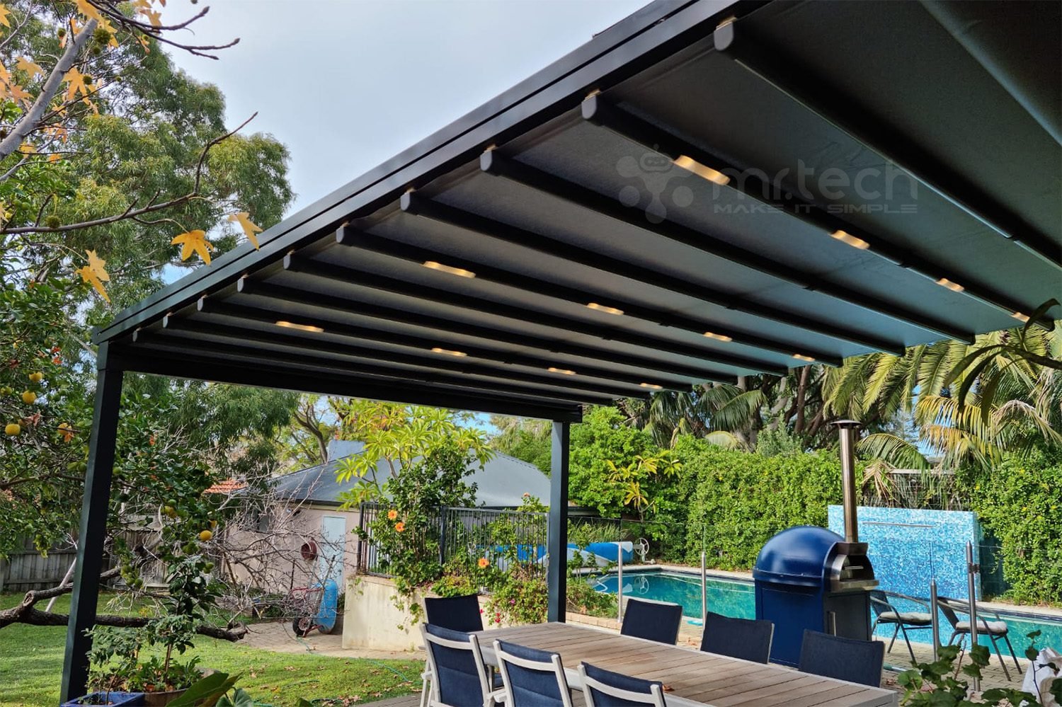 Retractable PVC Pergola