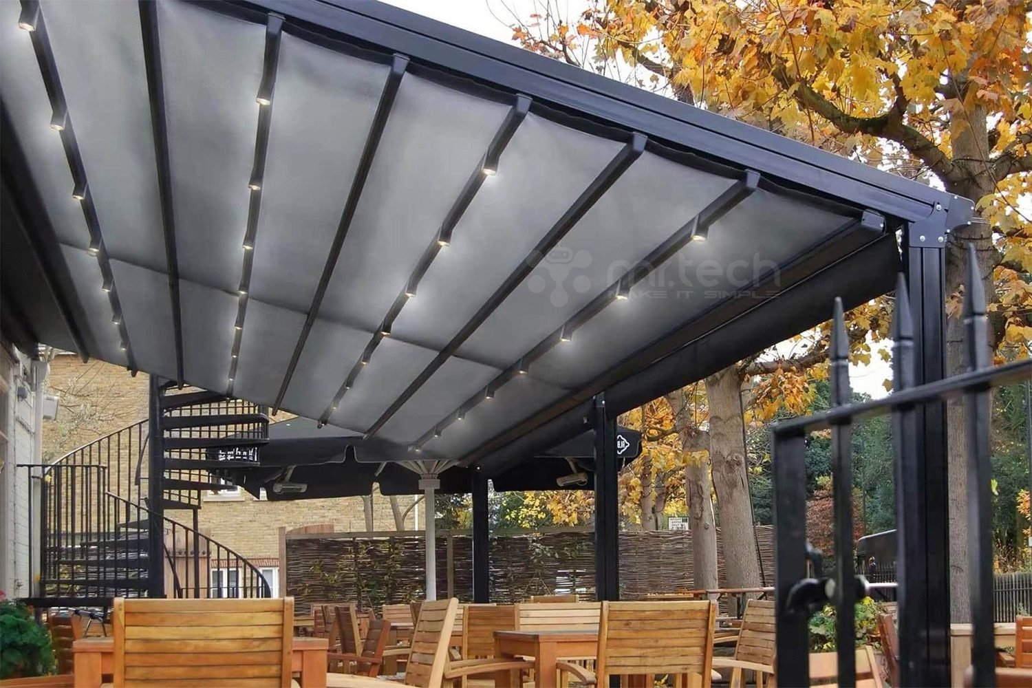 Retractable PVC Pergola