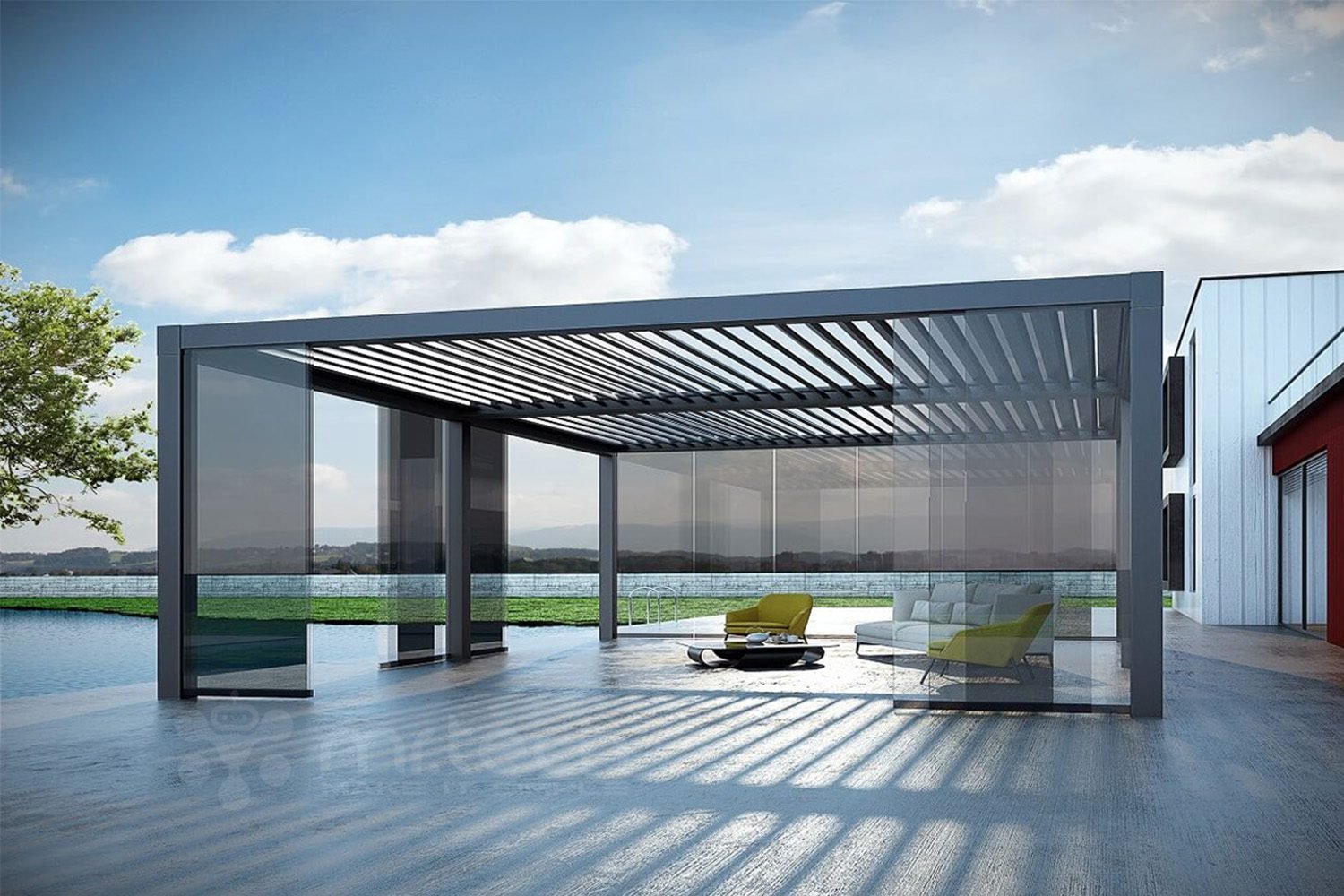 Bioclimatic Louvered Pergola roof system