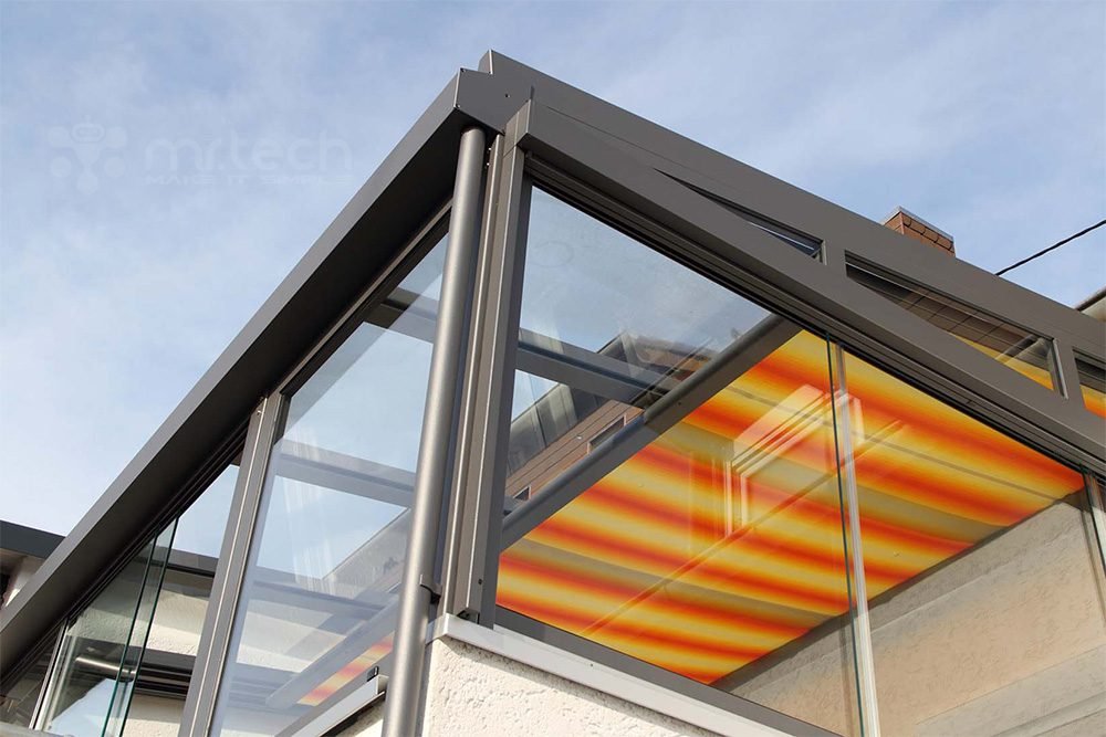 Motorized Auto Retractable Skylight Roof Blind for Outdoor 11