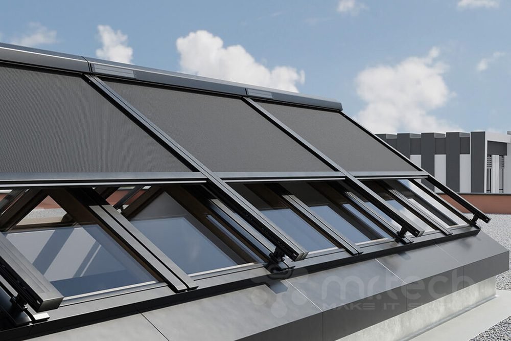 Motorized Auto Retractable Skylight Roof Blind for Outdoor 8