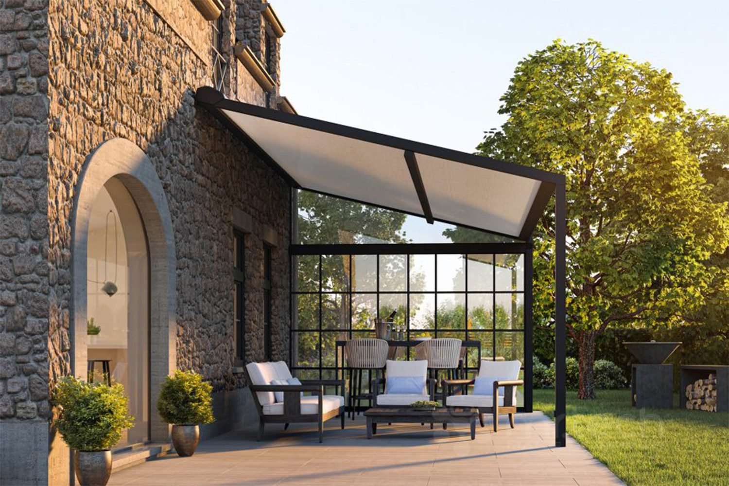 Motorized Skylight Blinds for Glass Roof Shades Roller Blinds