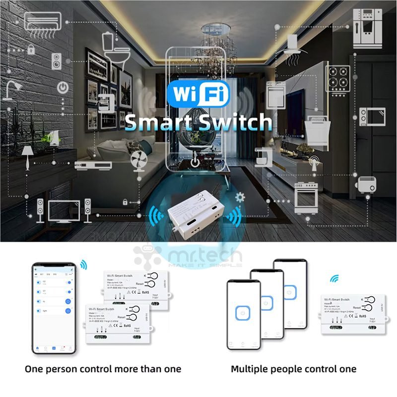 1CH Tuya WiFi Switch Button Single Relay Module 1