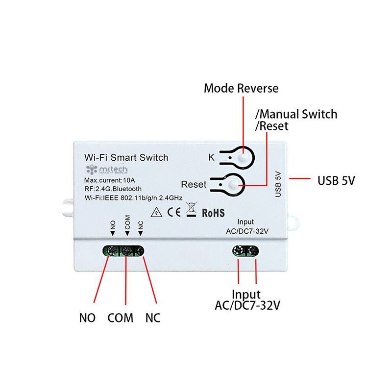 1CH Tuya WiFi Switch Button Single Relay Module 7