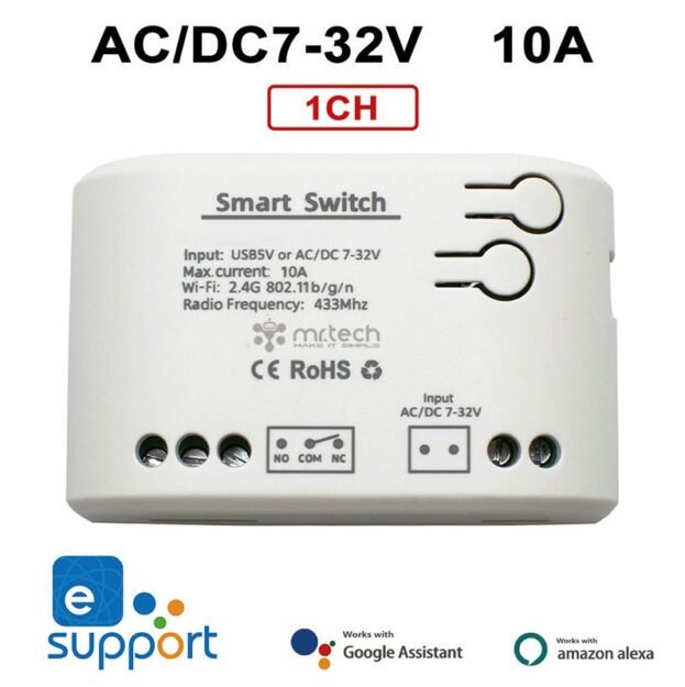 Tuya Smart Life WIFI Switch Smart Receiver 1CH Relay Module