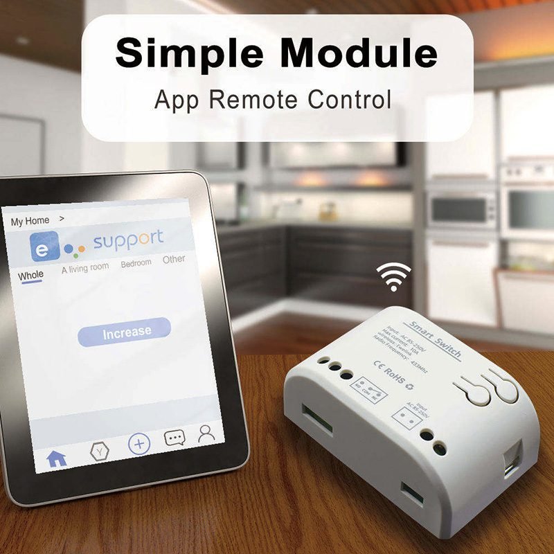 Tuya Smart Life WIFI Switch Smart Receiver 1CH Relay Module and RF Remote Control 11