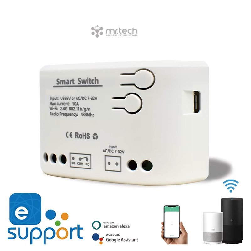 Tuya Smart Life WIFI Switch Smart Receiver 1CH Relay Module and RF Remote Control 3