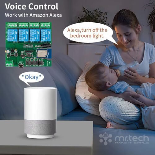 Wifi+Ble with RF Module 4CH Relay Work With Alexa Google Home