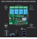 Wifi+Ble with RF Module 4CH Relay Work With Alexa Google Home