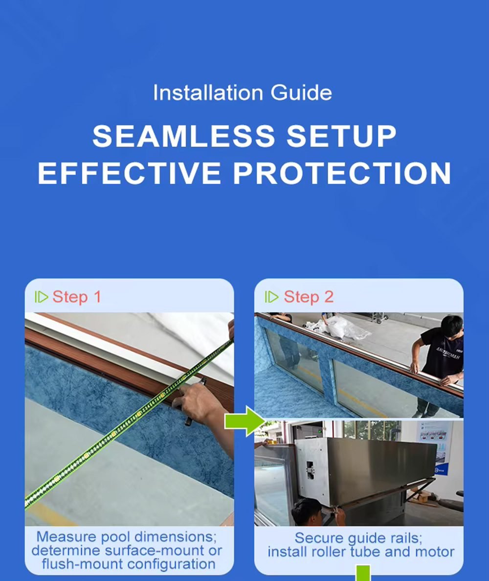 Aluminum Safety Pool Cover Motorized Cover for Inground Swimming Pool