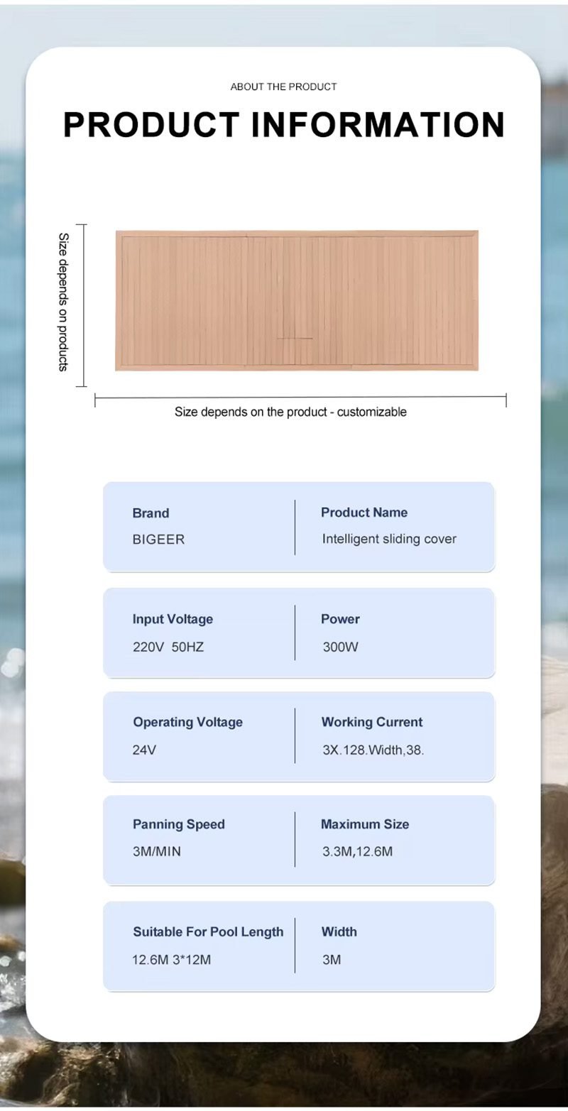 Automatic Retractable Sliding Deck Pool Cover