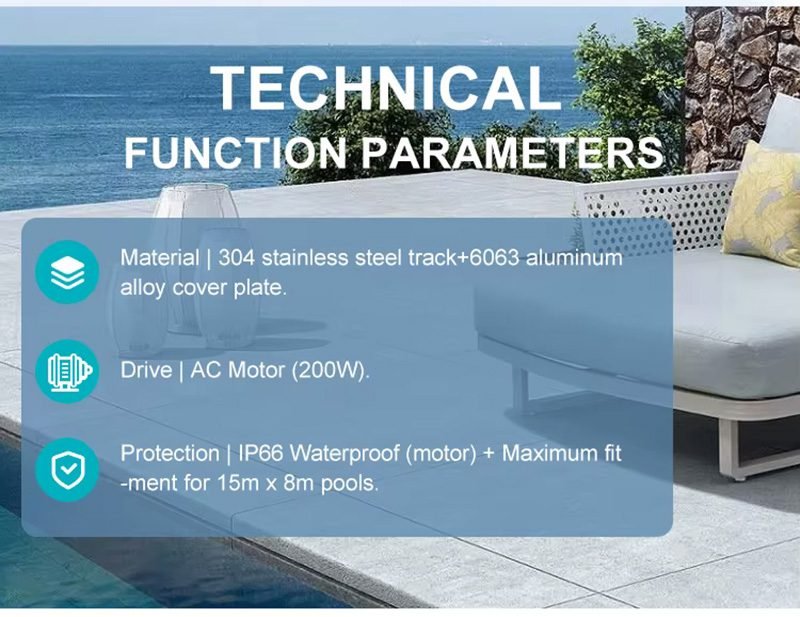 Automatic Retractable Sliding Deck Pool Cover