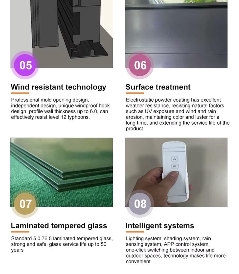 Automatic Telescopic Glass Swimming Pool Cover 19