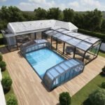 Automatic Telescopic Glass Swimming Pool Cover