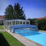Automatic Telescopic Glass Swimming Pool Cover