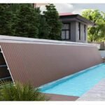Bi-Fold Swimming Pool Wooden Plastic Pool Cover