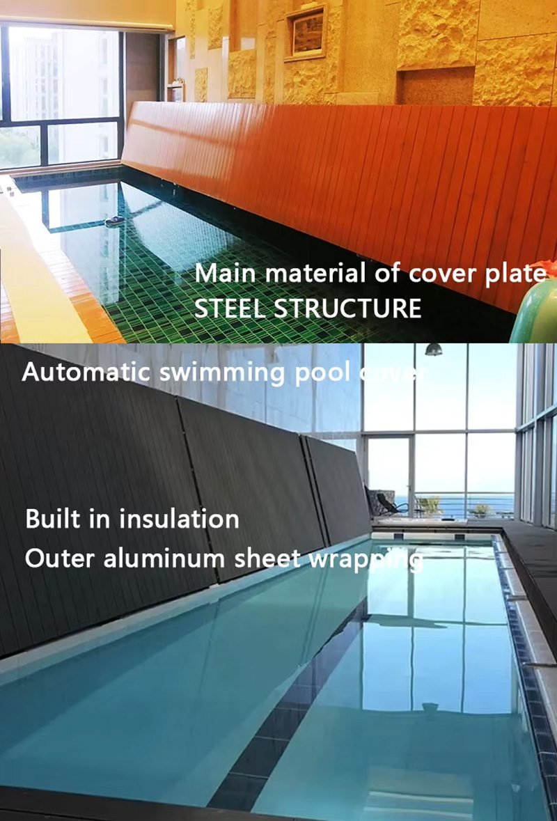 Bi-Fold Swimming Pool Wooden Plastic Pool Cover