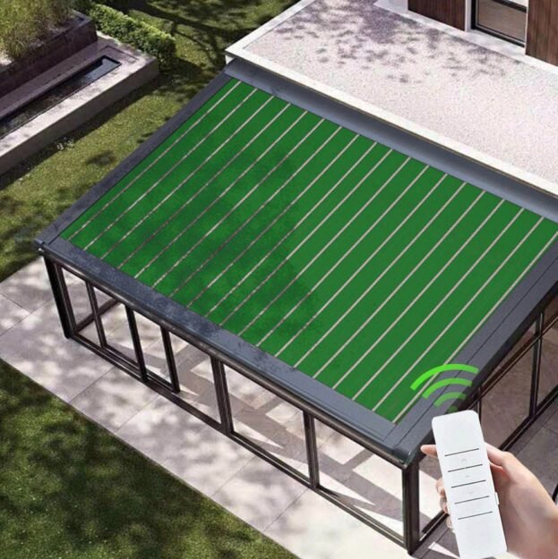 Customize Size Electric Skylight Sunroom Roof Outdoor Blinds