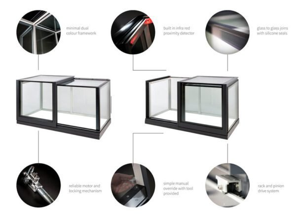 L Shape Sliding for Stairway Roof Exit Trapezoid
