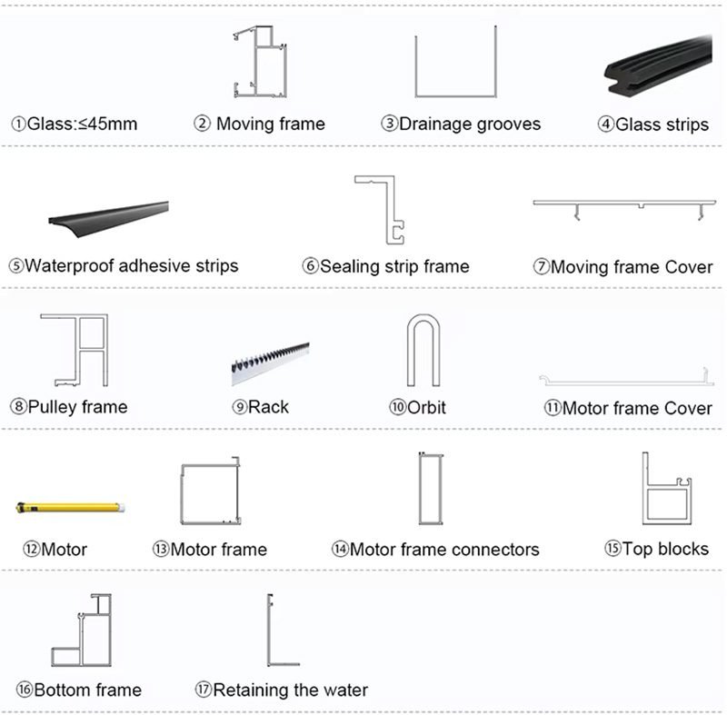 Horizontal Trackless Sliding Sunroof 15