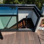 L Shape Sliding for Stairway Roof Exit Trapezoid