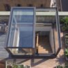 L Shape Sliding for Stairway Roof Exit Trapezoid