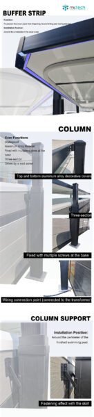 Outdoor Electric Lift Pool Cover for Insulated