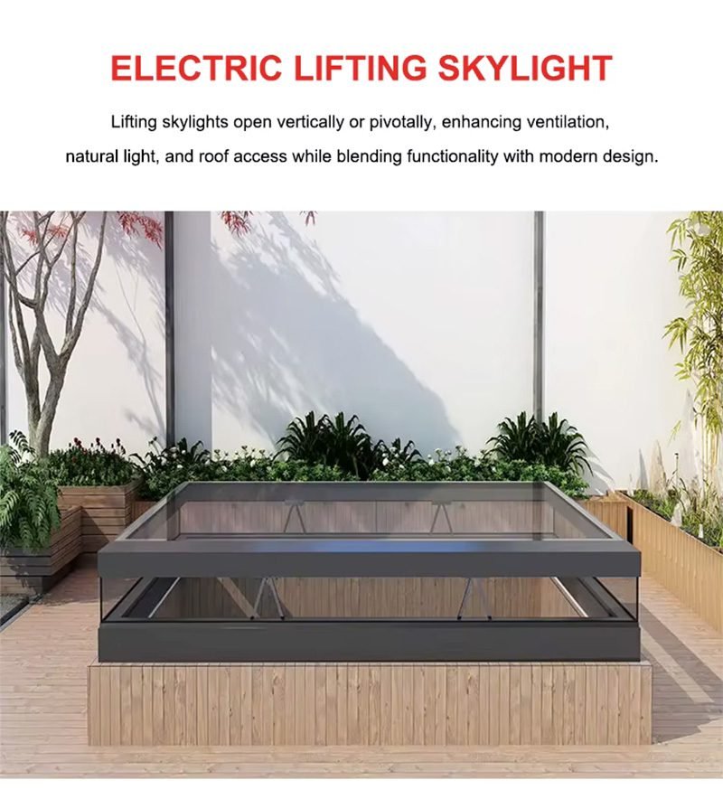 Premium Quality Motorized Vertical Rise Skylight 9