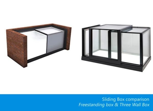 L Shape Sliding for Stairway Roof Exit Trapezoid