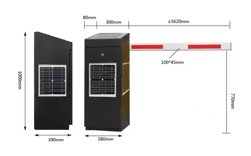 solar boom barrier