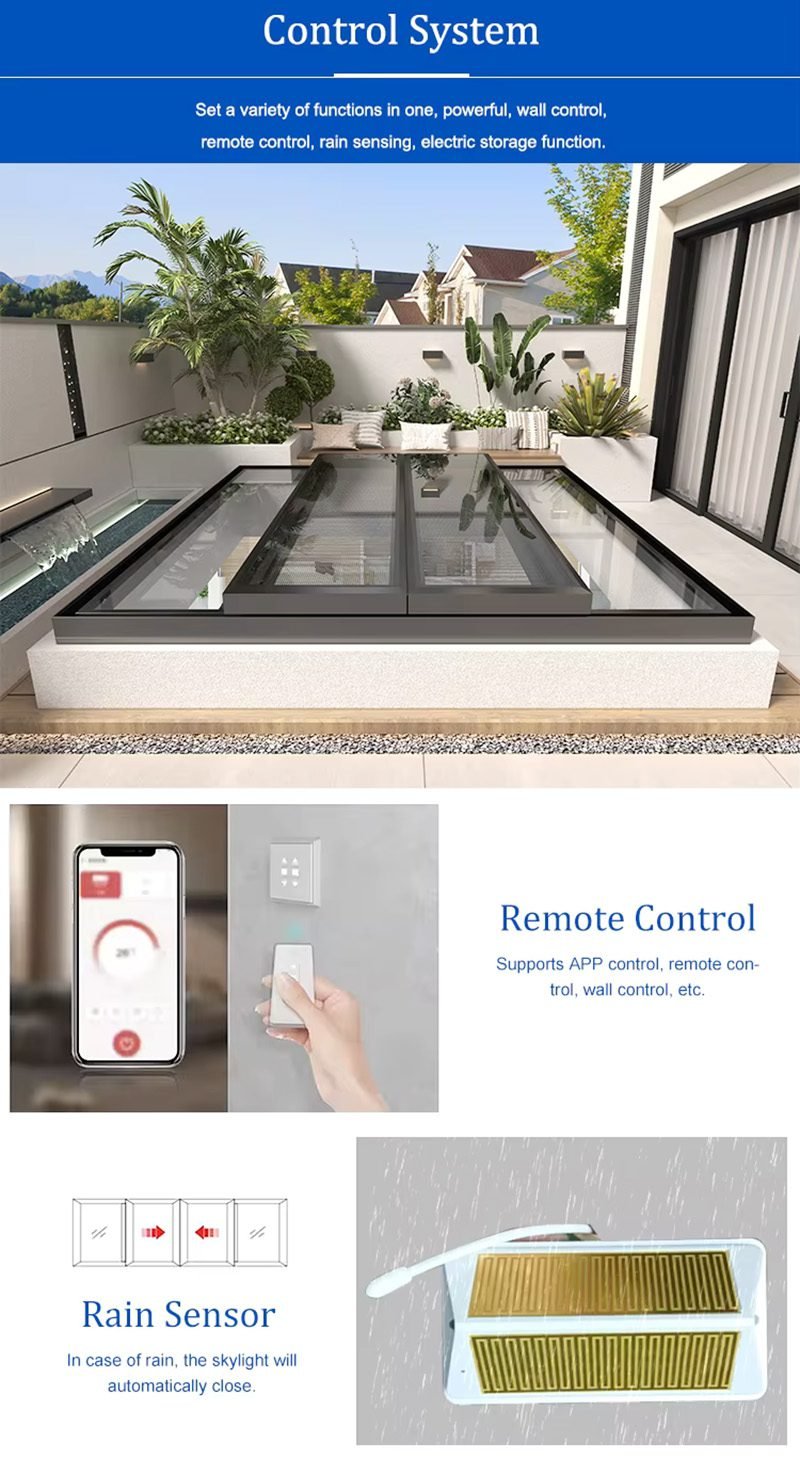 Automatic Sliding Glass Roof