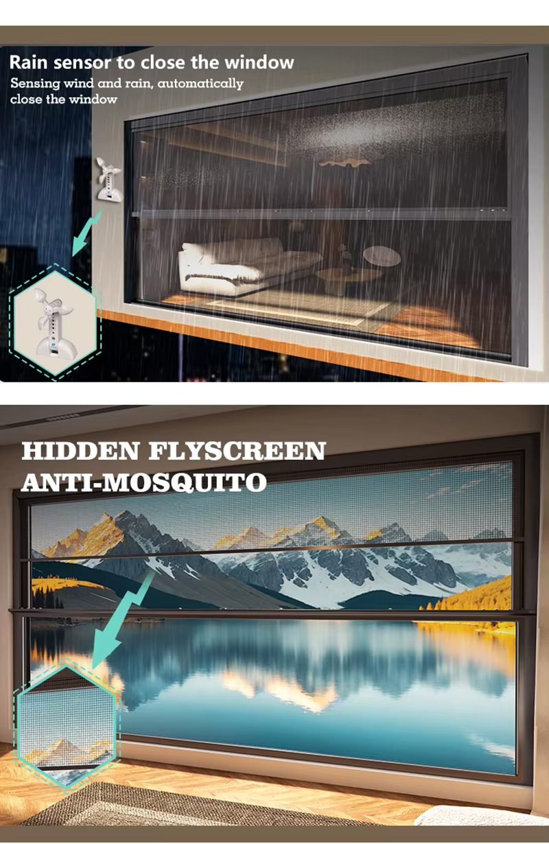 Automatic Aluminum Alloy Vertical Lift up windows