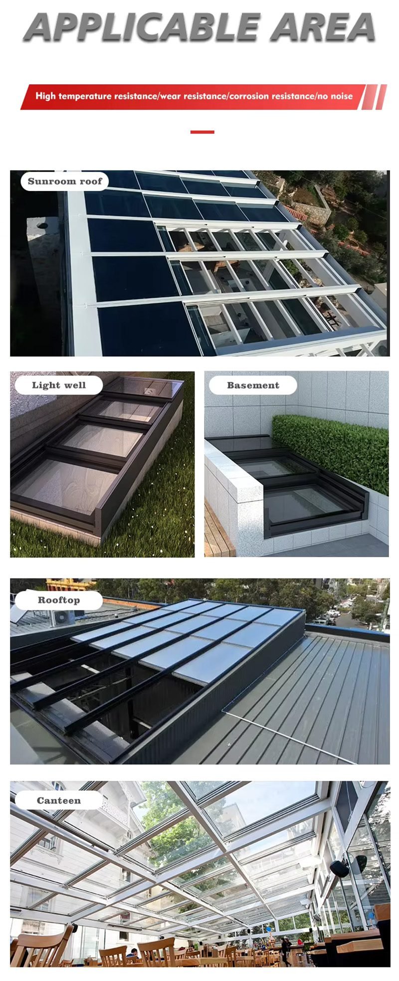 Automatic Retractable Glass Roof Skylight 12