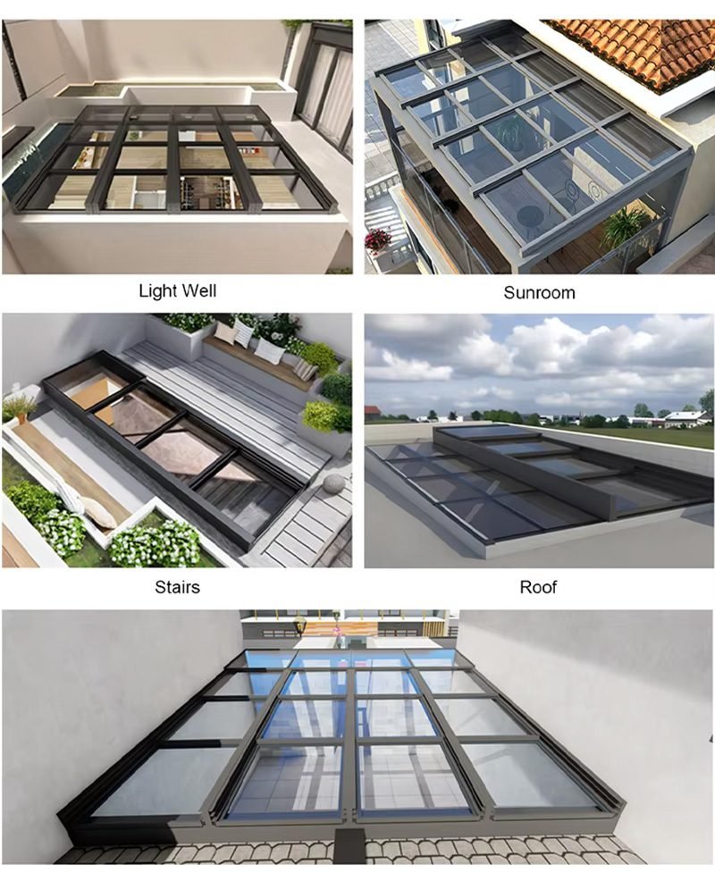 Automatic Retractable Glass Roof Skylight 13