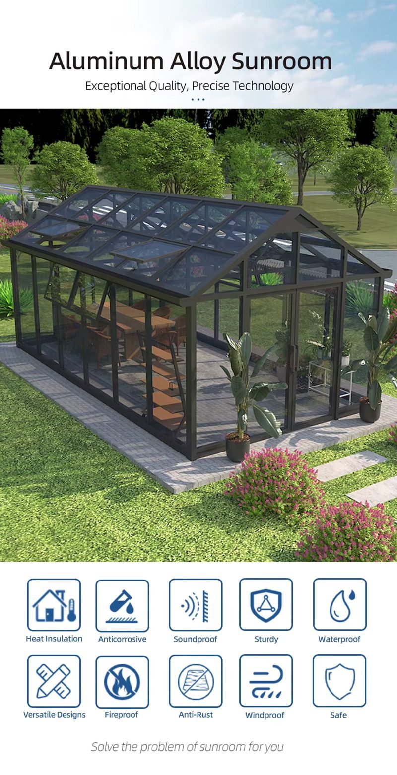 Luxurious Outdoor Garden Greenhouse Sunroom