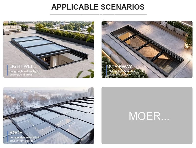 Motorised Glass Retractable Roof Systems 14