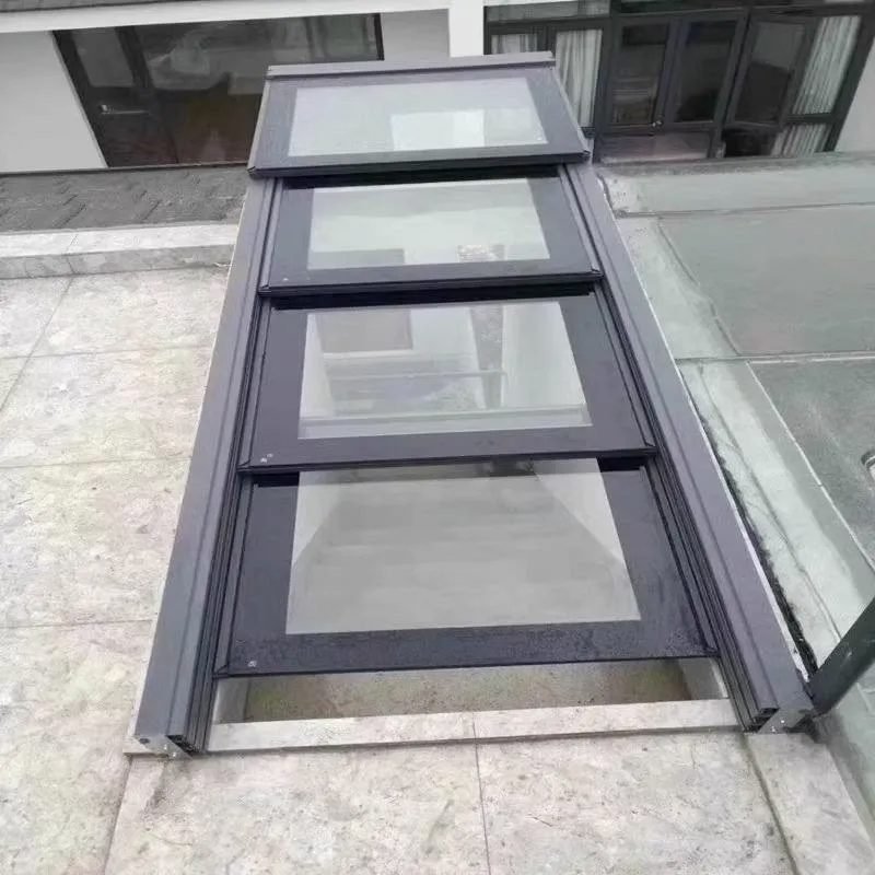 Motorised Glass Retractable Roof Systems (2) Motorised Glass Retractable Roof Systems