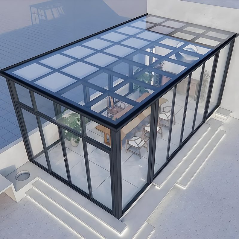 Prefabricated Aluminum Sunroom Glass House (2) Prefabricated Aluminum Sunroom Glass House